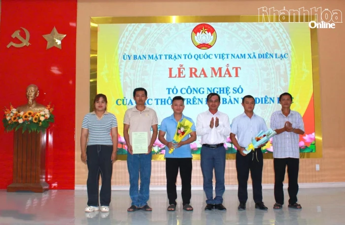 Mặt trận xã Diên Lạc ra mắt các mô hình công nghệ số