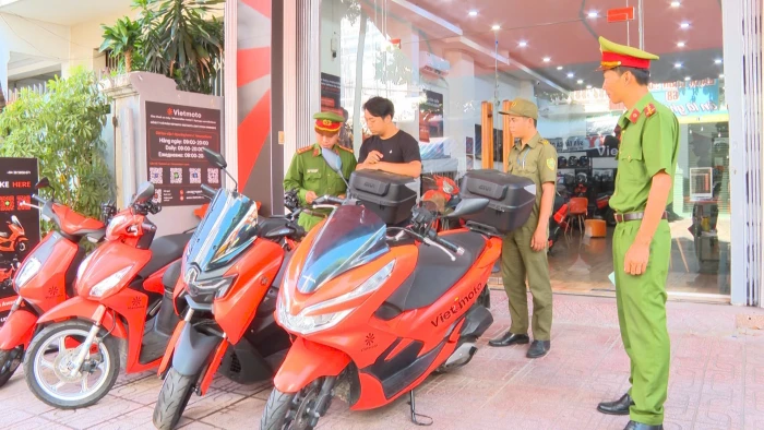 Kiểm tra, xử lý các cơ sở cho thuê xe máy tự lái vi phạm quy định pháp luật