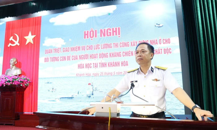 Vùng 4 Hải quân giao nhiệm vụ thi công xây dựng nhà ở hỗ trợ gia đình chính sách tại Khánh Hòa