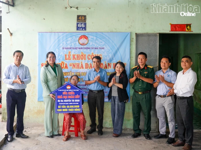 Phường Tây Nha Trang khởi công sửa chữa 2 căn nhà Đại đoàn kết và nhà tình nghĩa