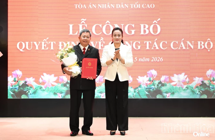 Điều động, bổ nhiệm ông Lương Xuân Lộc giữ chức vụ Chánh án Tòa án nhân dân tỉnh Khánh Hòa