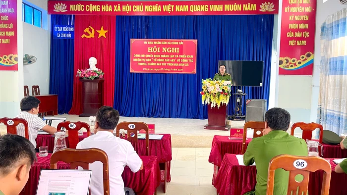 Xã Công Hải triển khai nhiệm vụ Tổ công tác 483