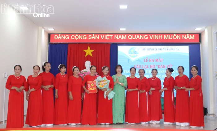 Hội Liên hiệp Phụ nữ xã Suối Dầu tổ chức các hoạt động chào mừng Đại hội đại biểu Phụ nữ toàn quốc lần thứ XIV