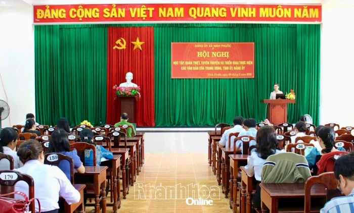 Xã Ninh Phước học tập, quán triệt, triển khai các văn bản của Đảng