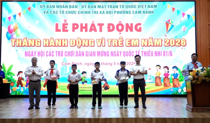 Phường Cam Ranh phát động Tháng hành động vì trẻ em năm 2026