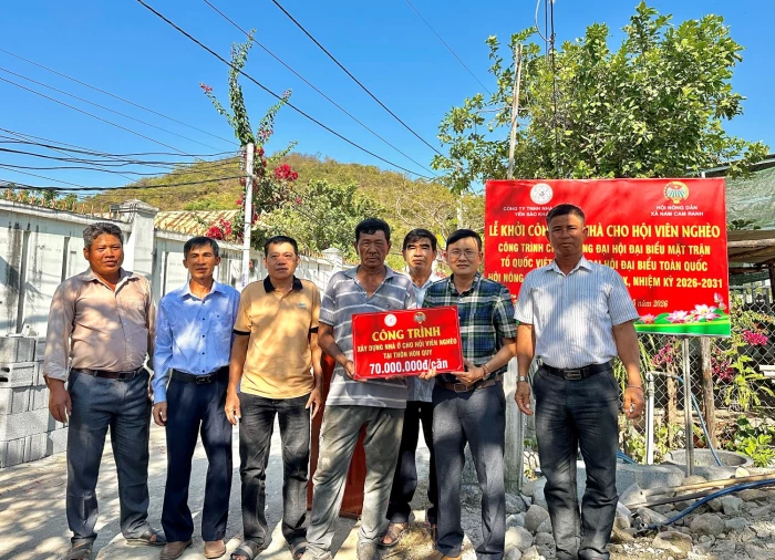 Xã Nam Cam Ranh khởi công xây dựng nhà ở cho hội viên có hoàn cảnh khó khăn