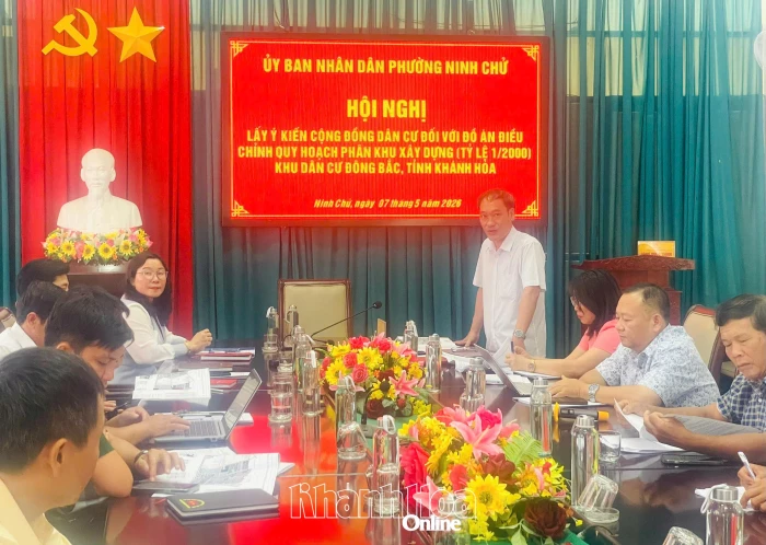 Phường Ninh Chử lấy ý kiến góp ý điều chỉnh quy hoạch Khu dân cư Đông Bắc