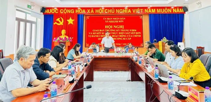 Xã Khánh Sơn sơ kết 1 năm thực hiện chính quyền địa phương 2 cấp