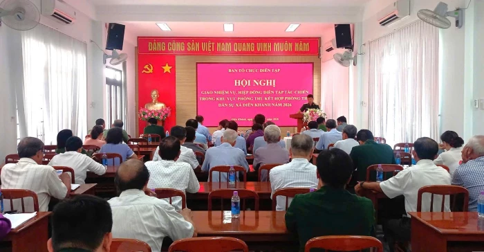 Xã Diên Khánh triển khai nhiệm vụ diễn tập tác chiến năm 2026