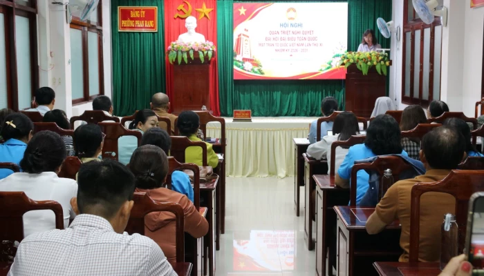 Phường Phan Rang quán triệt Nghị quyết Đại hội đại biểu toàn quốc MTTQ Việt Nam lần thứ XI