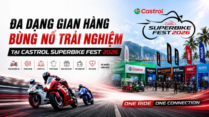 Độc đáo trải nghiệm gian hàng tại Castrol Superbike Fest 2026