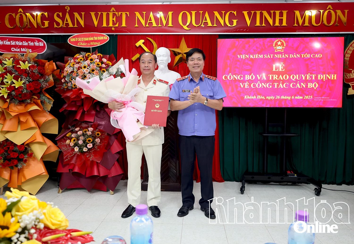 Công bố các quyết định bổ nhiệm lãnh đạo Viện Kiểm sát nhân dân tỉnh Khánh Hòa