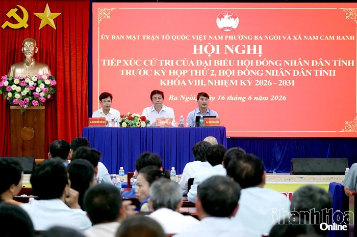 Đại biểu HĐND tỉnh Khánh Hòa tiếp xúc cử tri phường Ba Ngòi, xã Nam Cam Ranh