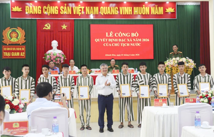 Trại giam A2 công bố Quyết định đặc xá năm 2026 của Chủ tịch nước