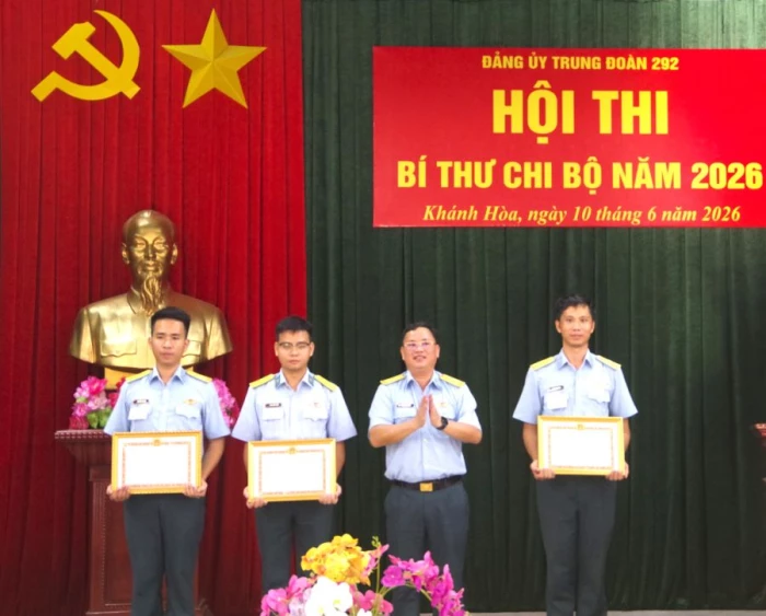 Trung đoàn 292 tổ chức Hội thi Bí thư chi bộ năm 2026