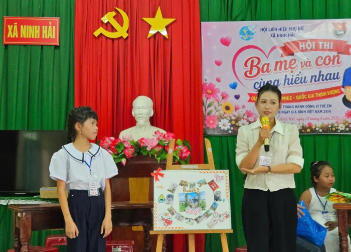 Xã Ninh Hải tổ chức Hội thi “Ba mẹ cùng con hiểu nhau”