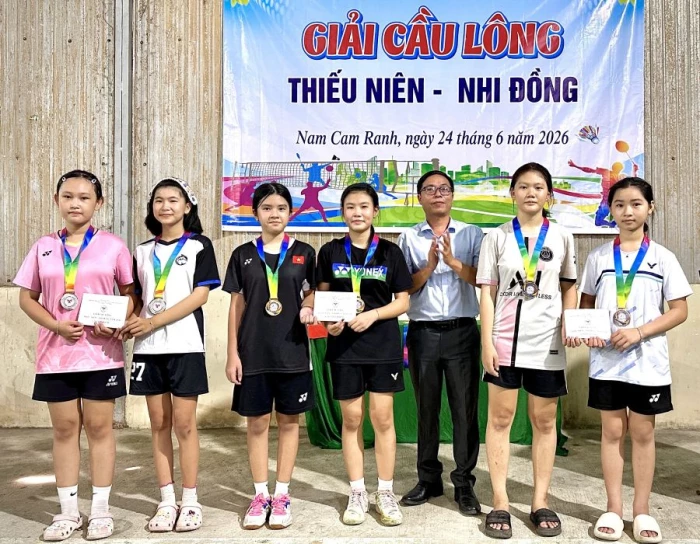 Giải cầu lông thiếu niên, nhi đồng xã Nam Cam Ranh năm 2026