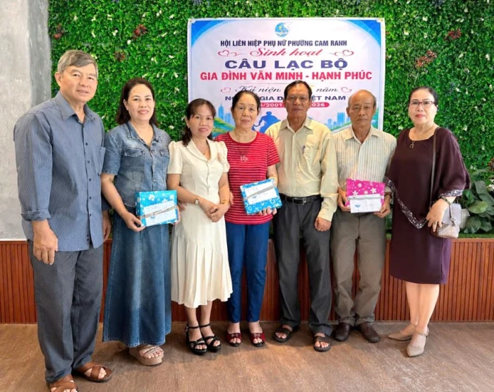 Phường Cam Ranh biểu dương các gia đình tiêu biểu