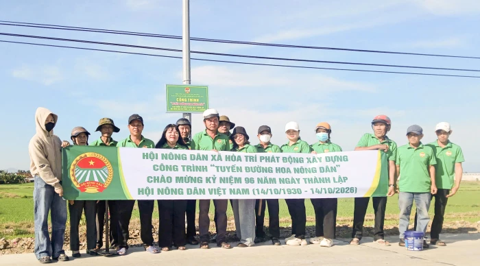 Hội Nông dân xã Hòa Trí ra mắt “Tuyến đường hoa nông dân”
