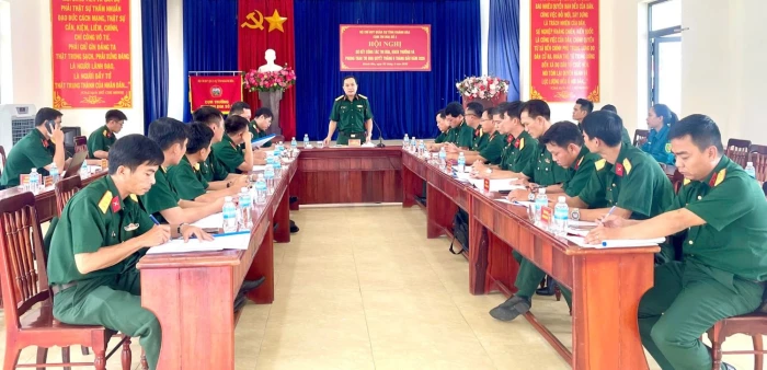 Cụm thi đua số 2 - Bộ Chỉ huy Quân sự tỉnh sơ kết phong trào thi đua Quyết thắng 6 tháng đầu năm