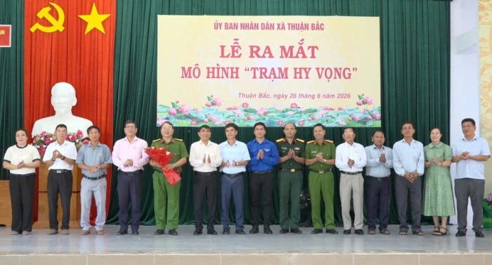 Xã Thuận Bắc ra mắt mô hình “Trạm hy vọng”