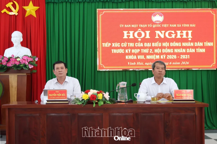 Đại biểu HĐND tỉnh Khánh Hòa tiếp xúc cử tri xã Vĩnh Hải