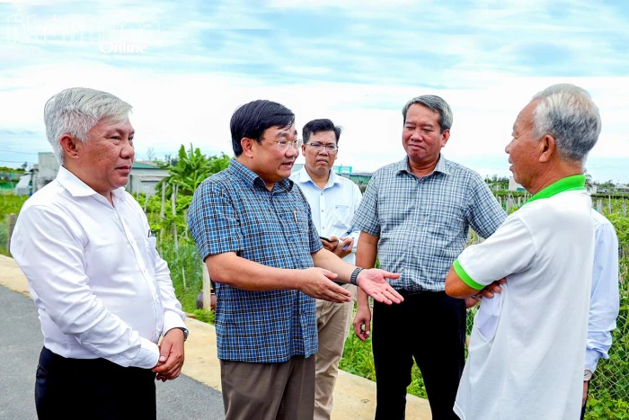 Phó Chủ tịch UBND tỉnh Trịnh Minh Hoàng kiểm tra công tác giải phóng mặt bằng các dự án điện hạt nhân