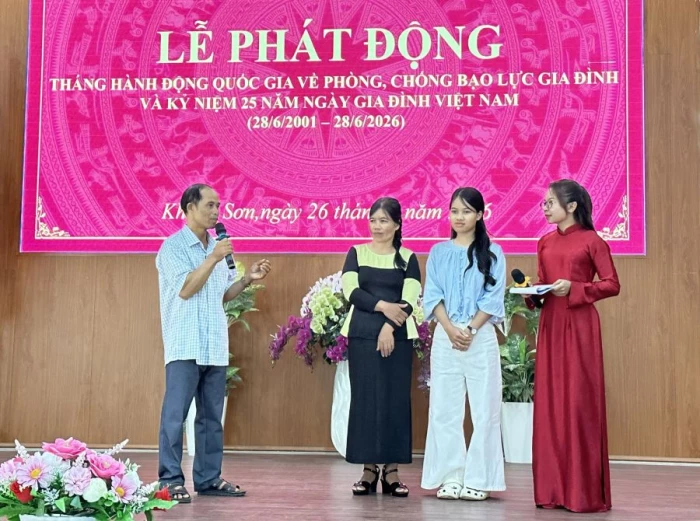 Xã Khánh Sơn phát động Tháng hành động quốc gia về phòng, chống bạo lực gia đình năm 2026