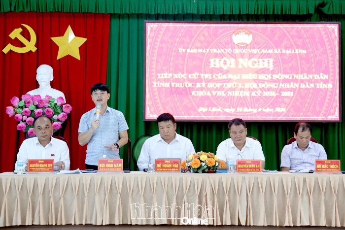 Đại biểu HĐND tỉnh Khánh Hòa tiếp xúc cử tri xã Đại Lãnh, Tu Bông