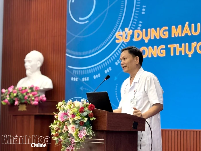 Bệnh viện Đa khoa Khánh Hòa tập huấn sử dụng máu, chế phẩm máu trong thực hành lâm sàng