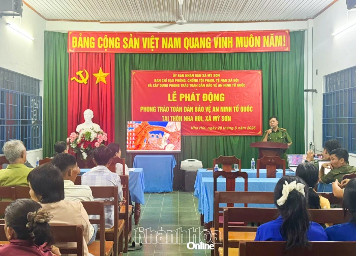 Xã Mỹ Sơn phát động phong trào Toàn dân bảo vệ an ninh Tổ quốc