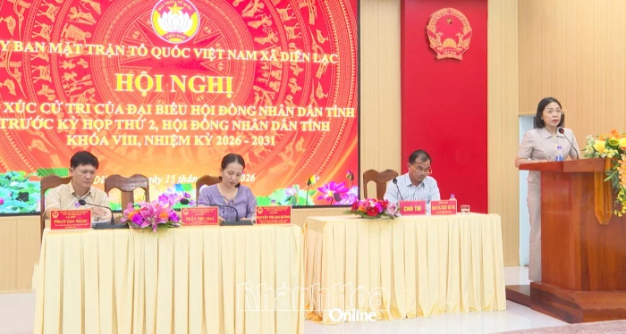 Đại biểu HĐND tỉnh tiếp xúc cử tri xã Diên Lạc