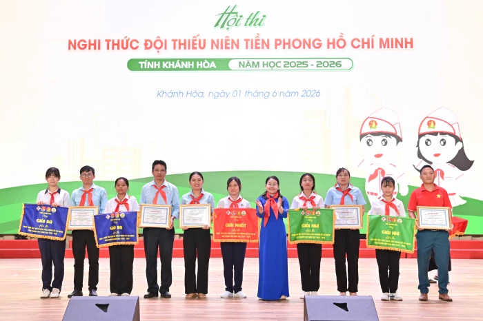 Liên đội Trường THCS Thái Nguyên đạt giải nhất Hội thi Nghi thức Đội cấp tỉnh năm học 2025 - 2026