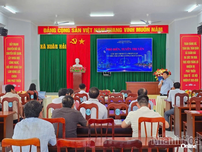 Xã Xuân Hải tập huấn pháp luật về tiêu chuẩn đo lường chất lượng