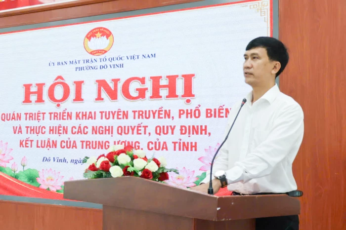 Phường Đô Vinh quán triệt, phổ biến, thực hiện các nghị quyết, kết luận của Trung ương