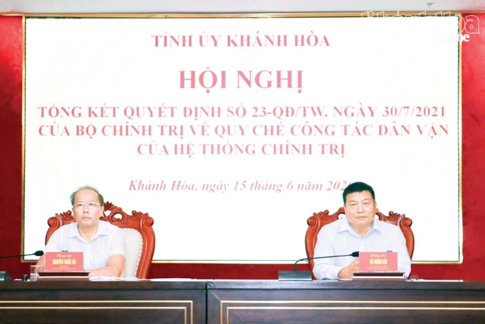 Ban Thường vụ Tỉnh ủy tổng kết Quyết định số 23 của Bộ Chính trị về công tác dân vận