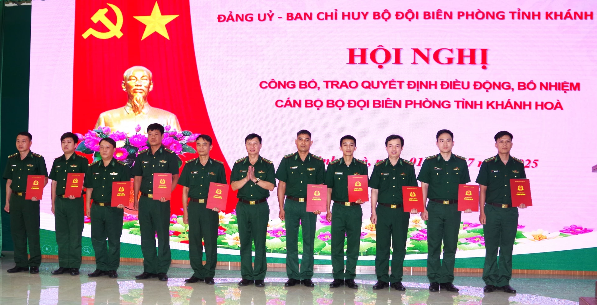 Bộ đội Biên phòng tỉnh Khánh Hòa điều động, bổ nhiệm 77 cán bộ, sĩ quan