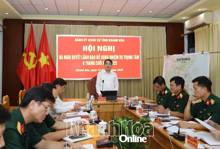 Đảng ủy Quân sự tỉnh Khánh Hòa ra nghị quyết lãnh đạo bổ sung nhiệm vụ trọng tâm 6 tháng cuối năm