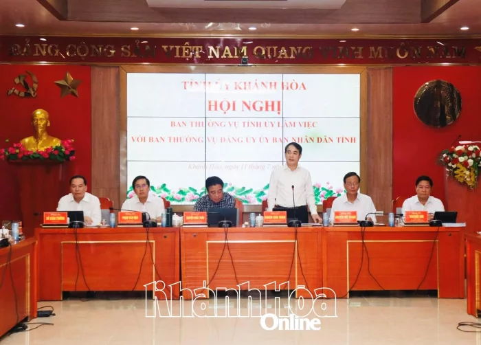 Ban Thường vụ Tỉnh ủy làm việc với Ban Thường vụ Đảng ủy UBND tỉnh về tình hình phát triển kinh tế - xã hội 6 tháng đầu năm