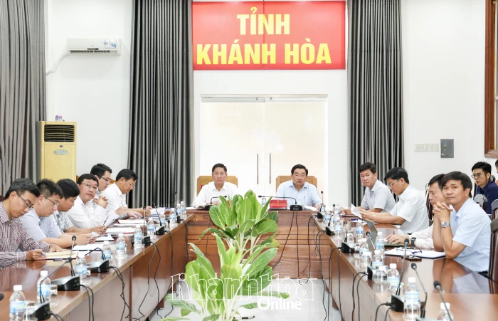 UBND tỉnh Khánh Hòa: Làm việc với Cơ quan Phát triển Pháp về Dự án "Chống hạn, xói lở, ngập lụt thích ứng biến đổi khí hậu tỉnh Ninh Thuận”