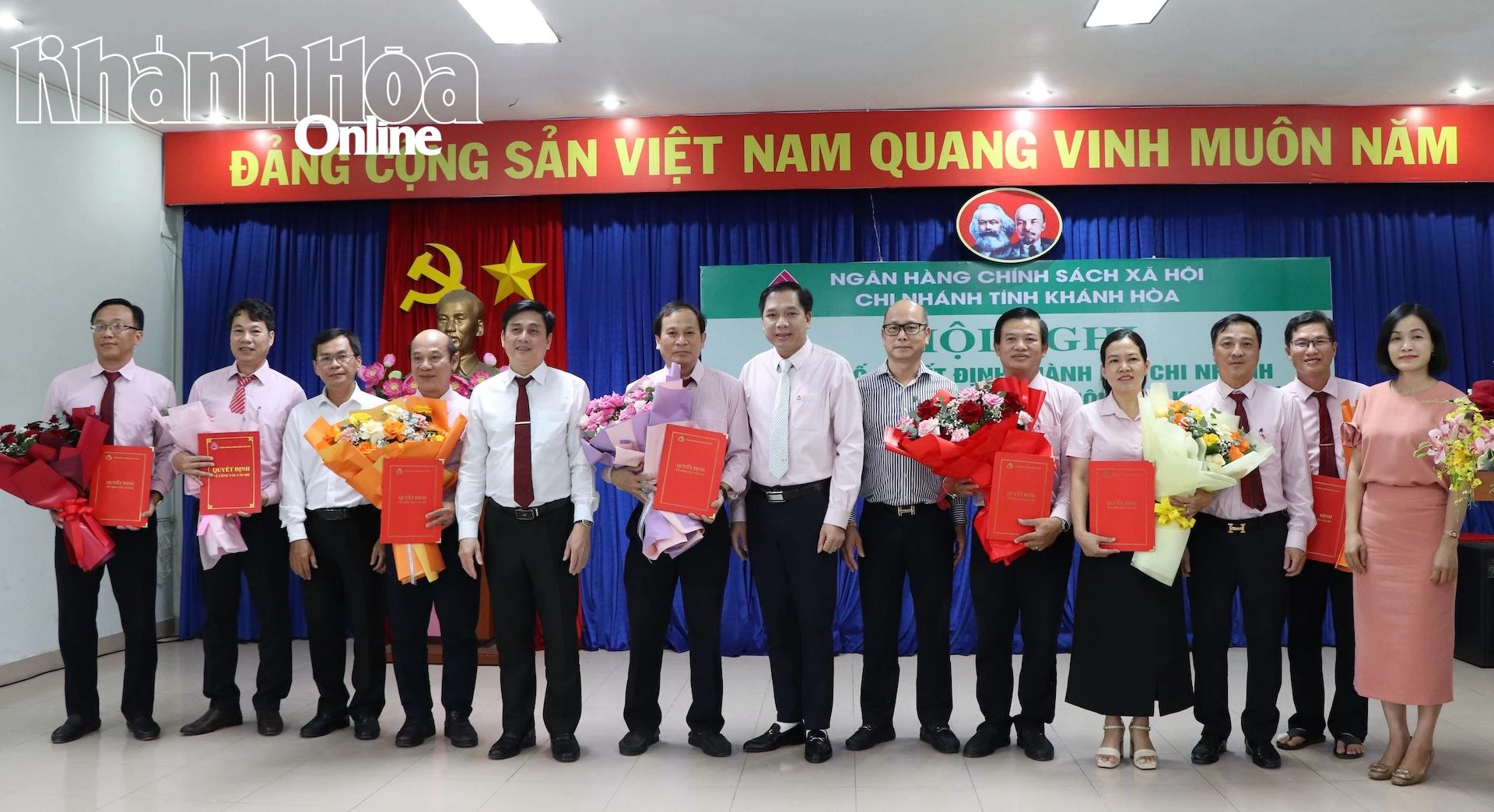 Công bố quyết định thành lập Chi nhánh Ngân hàng Chính sách xã hội tỉnh Khánh Hòa và công tác cán bộ