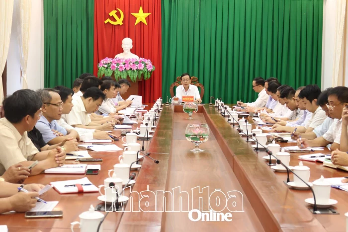 Phó Bí thư Tỉnh ủy Nguyễn Đức Thanh làm việc với Bí thư Đảng ủy 24 xã, phường khu vực phía nam