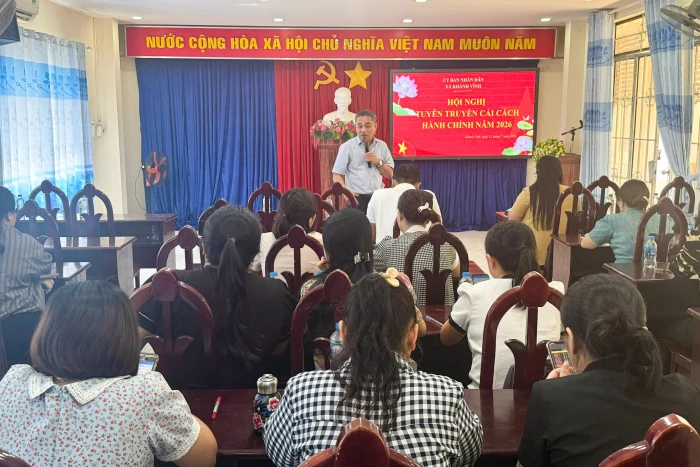 Xã Khánh Vĩnh tổ chức hội nghị tuyên truyền cải cách hành chính năm 2026