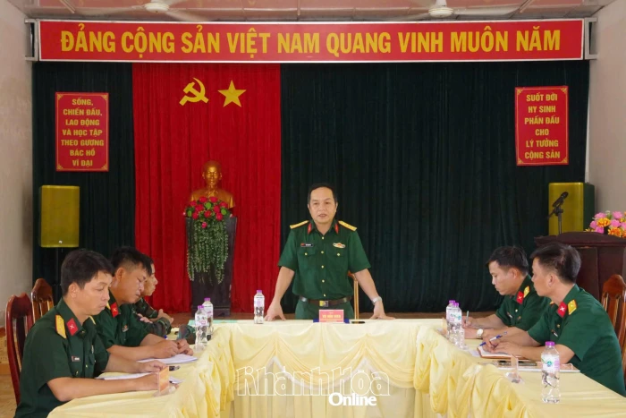 Bộ Chỉ huy Quân sự tỉnh Khánh Hòa kiểm tra thực hiện Chiến dịch 500 ngày đêm tại một số xã