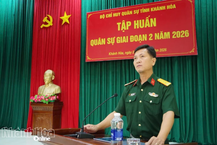 Bộ Chỉ huy Quân sự tỉnh Khánh Hòa tập huấn quân sự giai đoạn 2 năm 2026