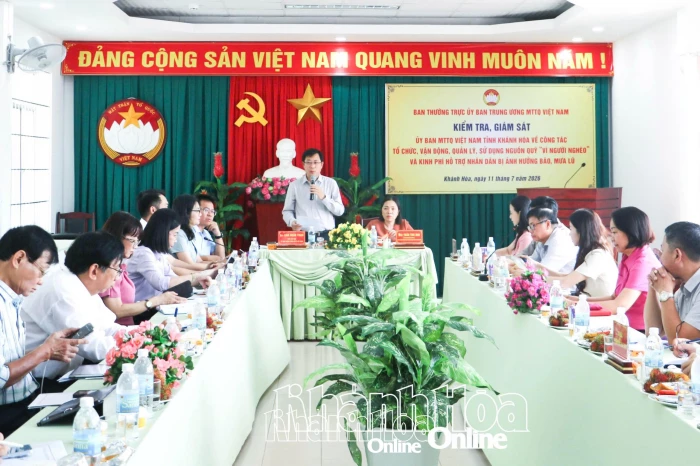 Đoàn công tác Ủy ban Trung ương MTTQ Việt Nam: Kiểm tra công tác quản lý Quỹ Cứu trợ và Quỹ “Vì người nghèo” tại Khánh Hòa