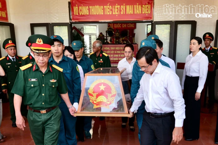 Quy tập, an táng hài cốt liệt sĩ Mai Văn Điệu