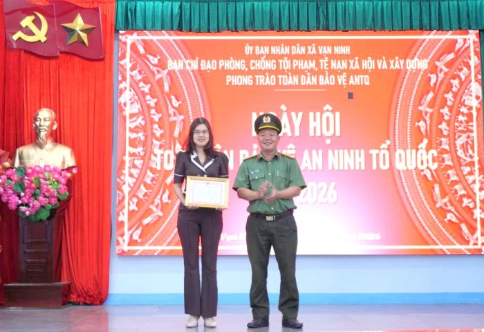 Xã Vạn Ninh tổ chức Ngày hội Toàn dân bảo vệ an ninh Tổ quốc năm 2026