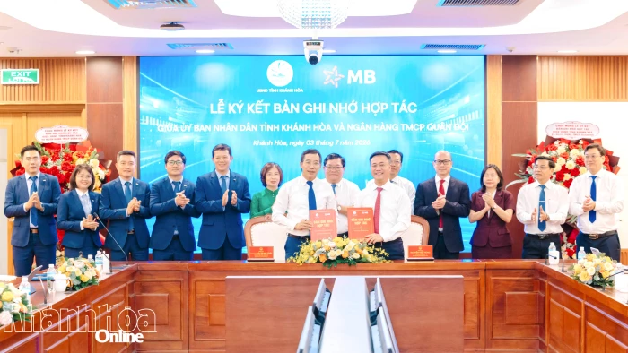 UBND tỉnh Khánh Hòa ký kết bản ghi nhớ hợp tác với Ngân hàng Thương mại cổ phần Quân đội