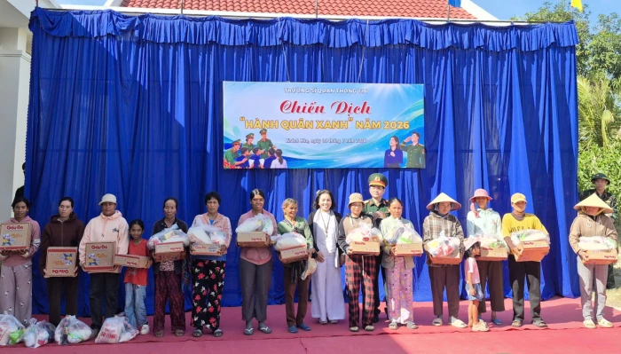 Trường Sĩ quan Thông tin ra quân Chiến dịch “Hành quân xanh” tại xã Tây Ninh Hòa